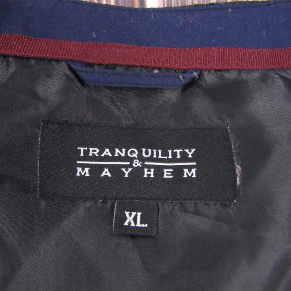 Suit Vest Tranquility & Mayhem Mens XL Blue‎ Polyester 2 Piece Belted Formal